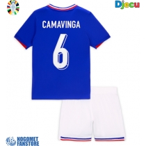 Francuska Eduardo Camavinga #6 Domaci Dres za djecu EP 2024 Kratak Rukav (+ Kratke hlače)